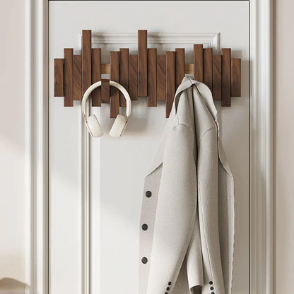 Wooden Piano Coat Rack Wall Hanging Keys Clothes Hook Storage Shelf Multifunctional Over The Door Hat Scarf Display Hanger