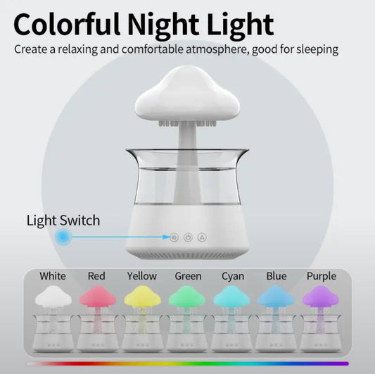 Rain-Effect Humidifier Lamp